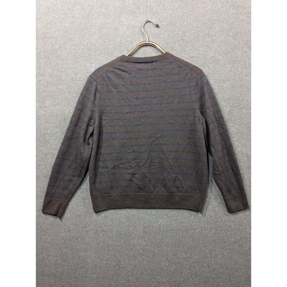 Banana Republic Striped Sweater Mens XL Baruffa Yarn Itailian Wool Preppy Brown - Picture 5 of 10